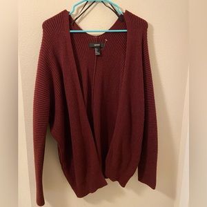 Forever 21 Red/Maroon Cardigan